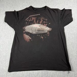 FMF Racing T Shirt Mens M Black Motocross Dirt Bike Engine Graphic Double Sided